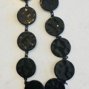 Chic Black Disc Necklace
